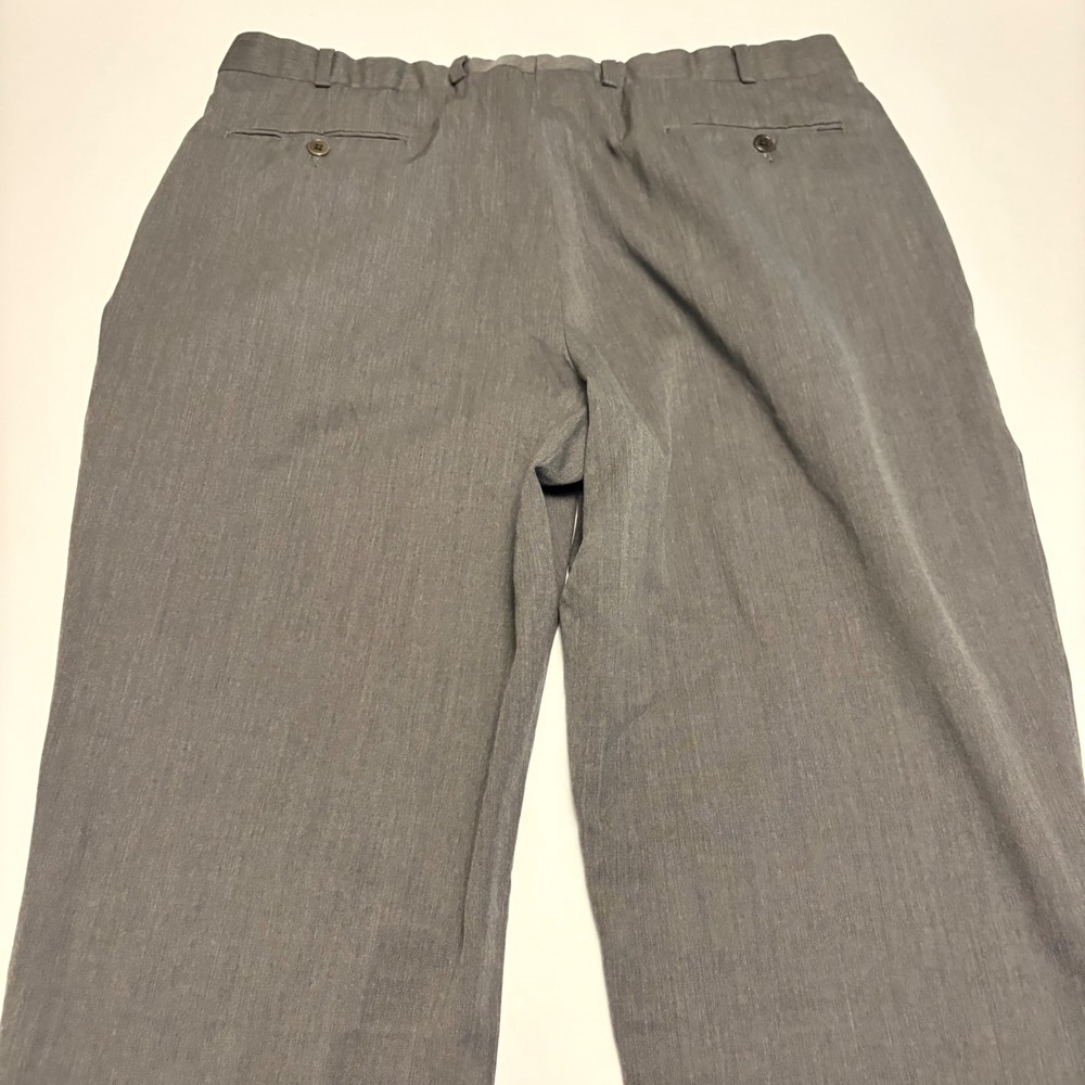 Brooks Brothers 346 Dress Pants Mens 40x30 Grey Wool Cuffed Flat Front Trousers